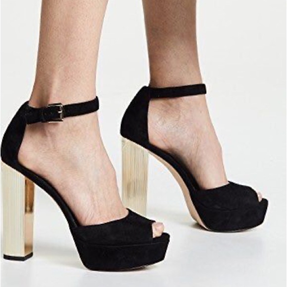 Michael Kors Paloma platform suede heels - Picture 1 of 2